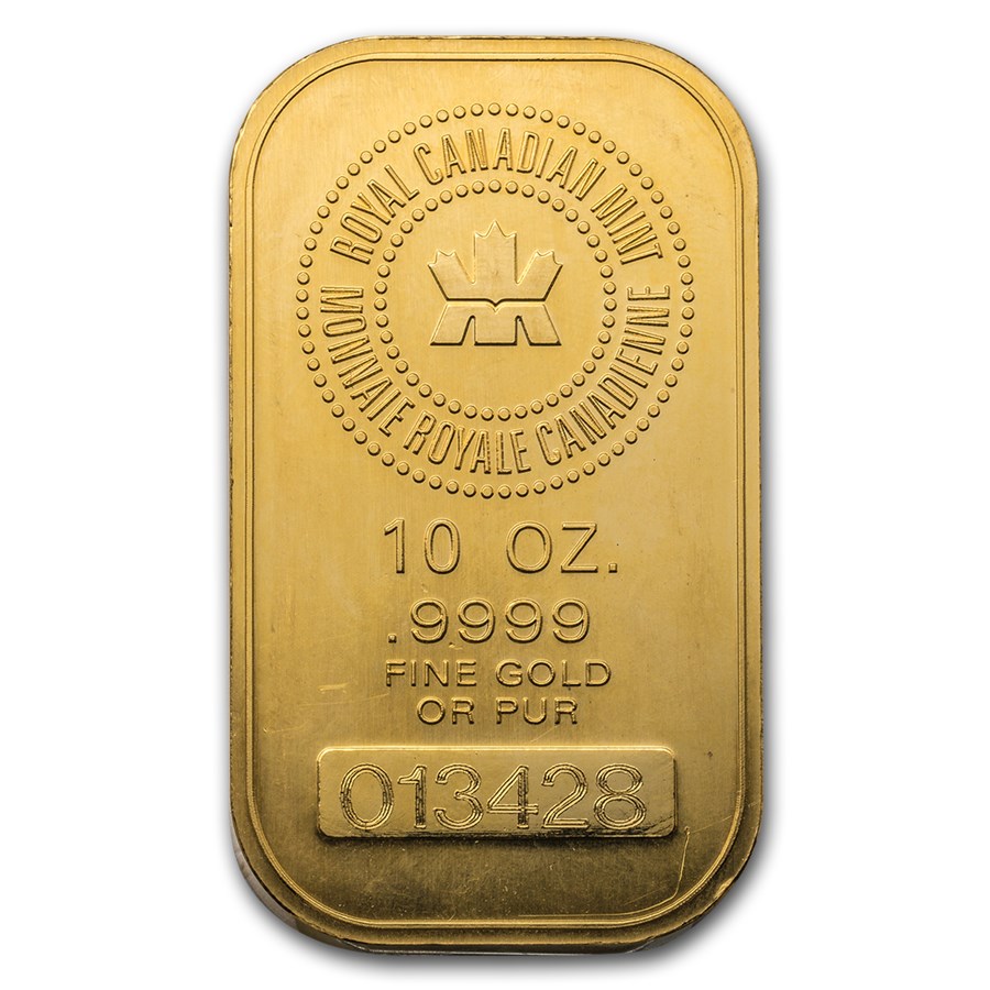 10 Ounce Royal Canadian Mint (RCM) Gold Bar