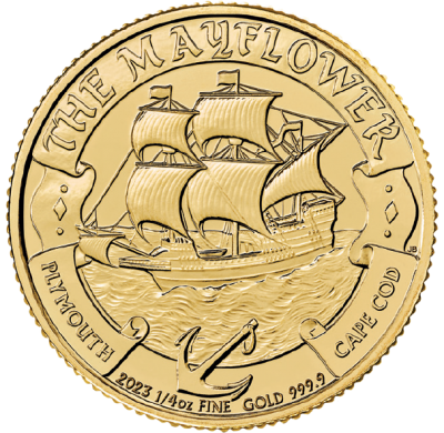 The Royal Mint - The Mayflower 1/4oz Gold Bullion Coin