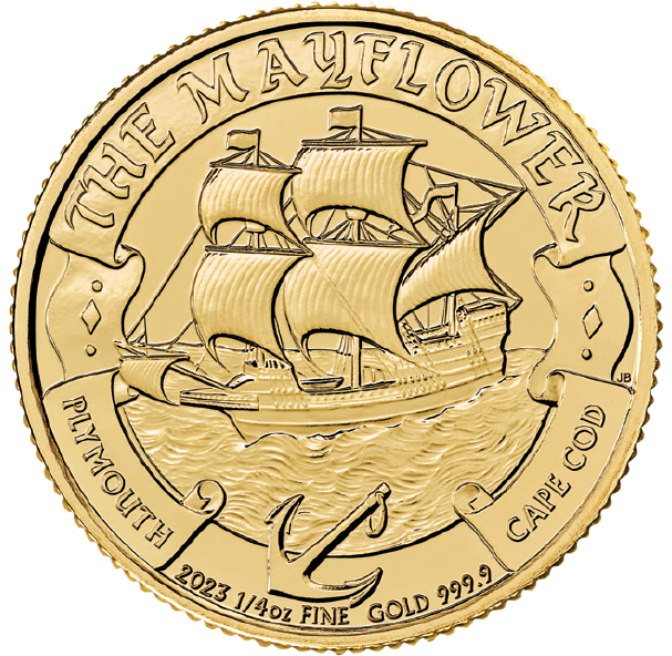 The Royal Mint - The Mayflower 1/4oz Gold Bullion Coin